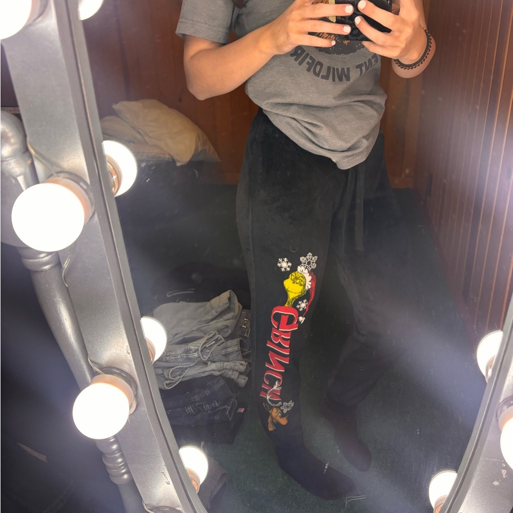 Kohl's Black Pajama Pants with Colorful Graphics